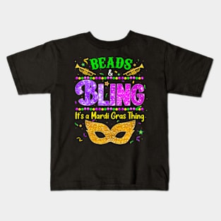 Beads Bling Its A Mardi Gras Thing Kids T-Shirt